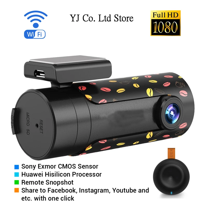 new mini wifi car dvr rotatable lens car font b camera b font hd night vision