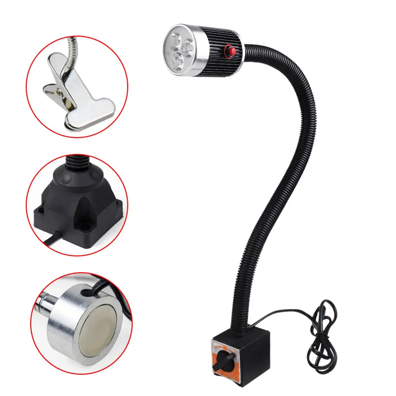 

Led machine work light 24V strong magnetic machine tool light long arm Gooseneck hose lathe garage CNC milling machine 36V 220V