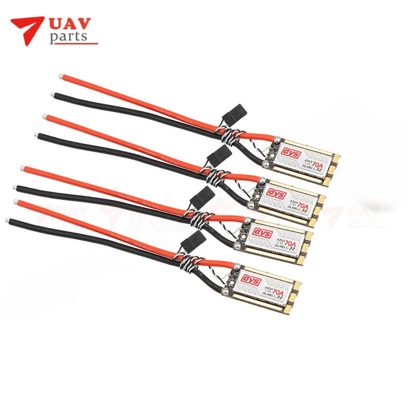 4 шт./лот DYS Aria BLHeli_32bit 70A бесщеточный ESC 3 6S Dshot1200 готовый Датчик тока для FPV гоночного