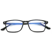 Мужские очки для чтения TR90 очки для чтения синяя пленка женские мужские пресбиопические очки+ 1,0 1,5 2,0 2,5 3,0 3,5 4,0