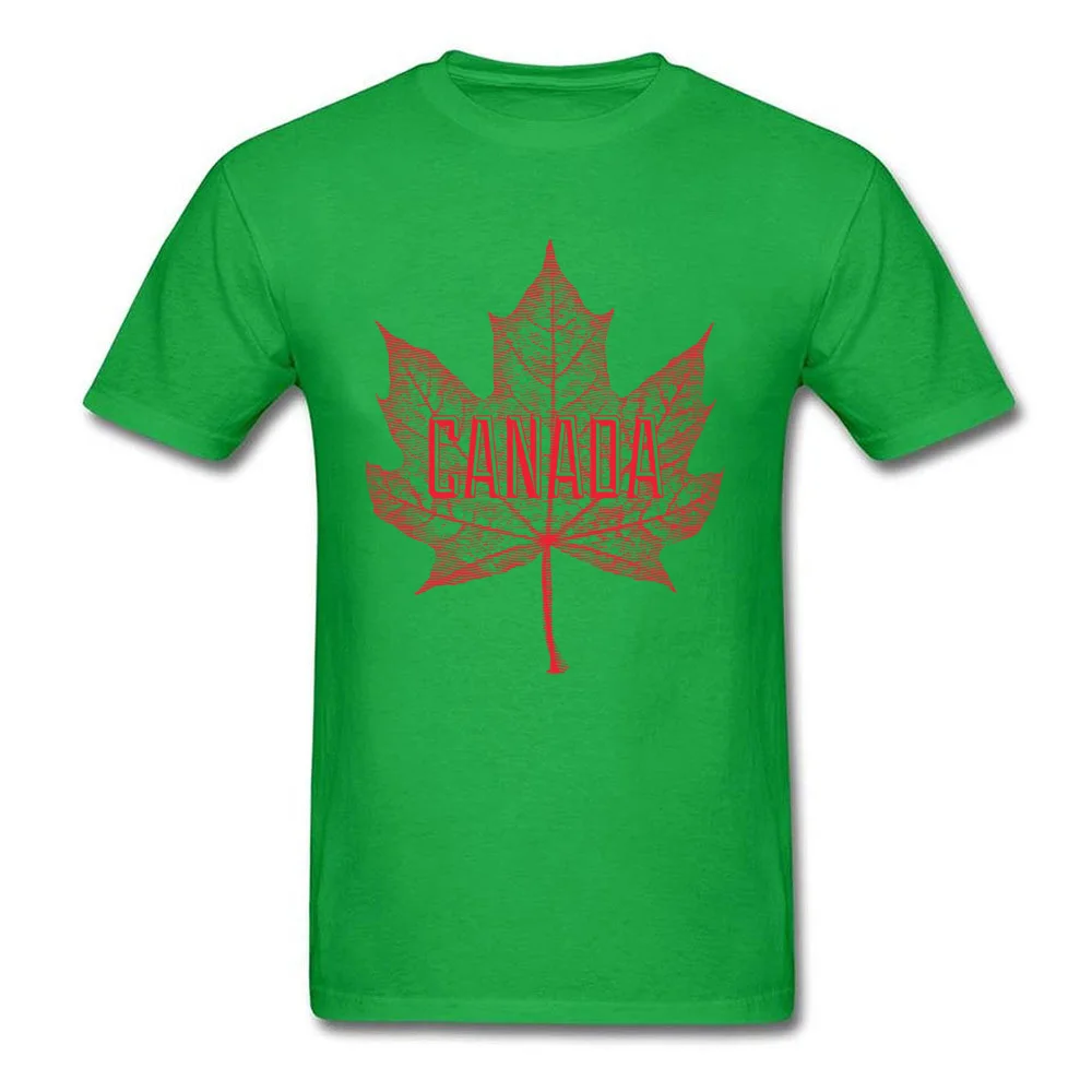 Canadian Maple Leaf National Symbol Funny Male T Shirt Crewneck Short Sleeve Cotton Fabric Tops T Shirt Casual Tops Shirts Canadian Maple Leaf National Symbol green