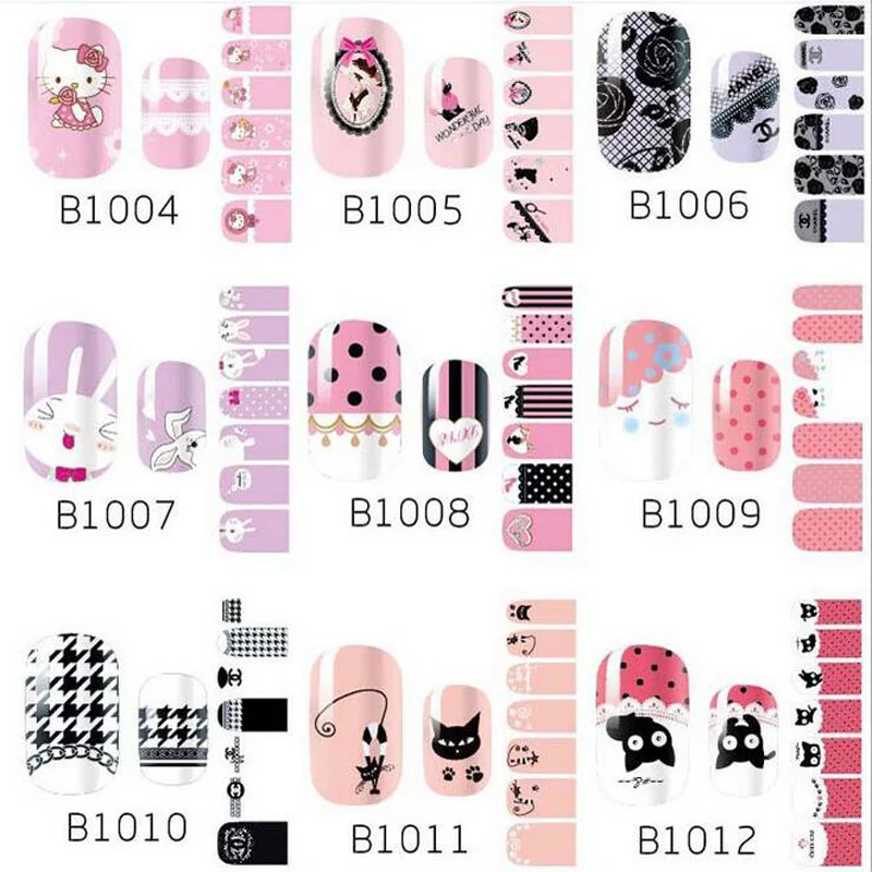 UNAS 2016 nail gel sticker Nails Art Sticker Anime cute Fantacy Flowers