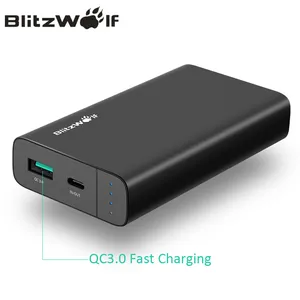 BlitzWolf 10000 мАч запасные аккумуляторы для телефонов 18 Вт QC3.0 тип-c внешний аккумулятор с двумя usb-портами зарядное устройство комплекты внешних аккумуляторов Быстрая зарядка для iPhone X 8 7 6 - изображение