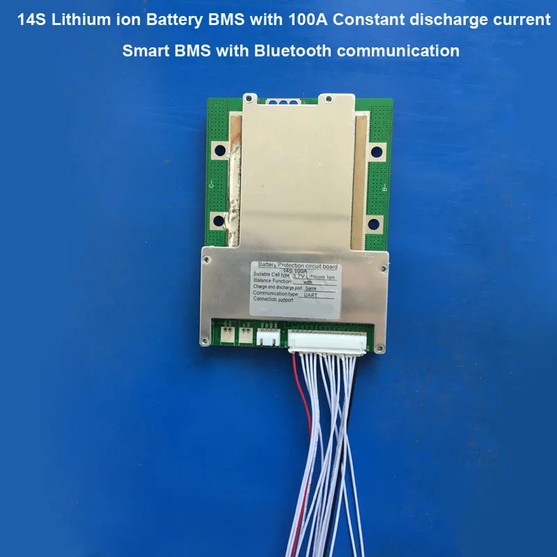 

58.8V 14S Bluetooth BMS for 48V Li ion Battery PCB board with 100A constant charge and discharge and communication function