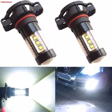 2 Pcs PSX24W 2504 de alta potencia 80 W de Chip CREE LEVOU projetor de luz de niebla DRL 6000 K Blanco frio Bombillas