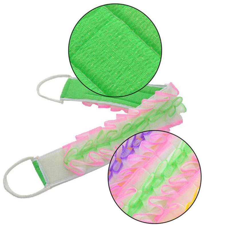 2018new fashion 1PCS Strip Shower Towel Dual-Use Thickened Bath Flower Rubbing Back Bath Ball Hot good quality C0208            06