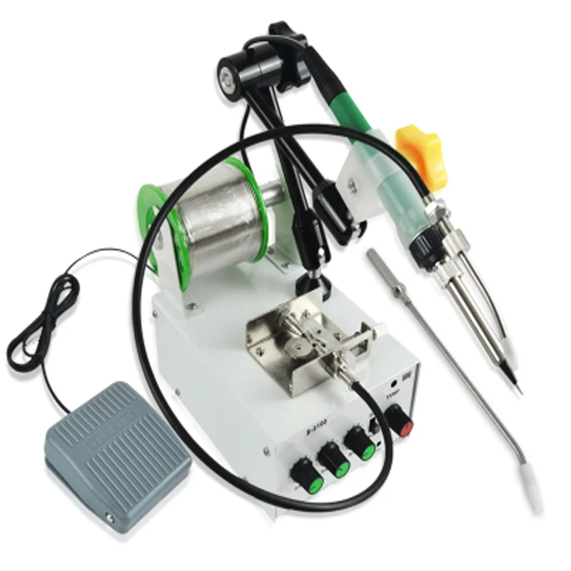 Máquina de Solda de Estanho de Solda de Temperatura Ajustável de Alta Freqüência da Soldadura Máquina Automática Tocha pé S-3100 Mod. 330304