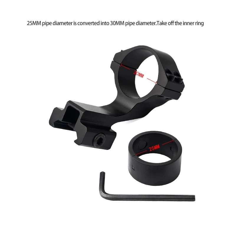 

Mount 25mm Ring Rail For Tactical Flashlight Laser Torch Hunting Light Gun Rifle Cantilever QD Scope Mount