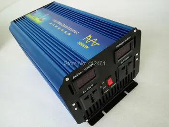 

Volt Display AC Inverter Solar Inverter 5000Watt / 5000W 12V/24V/48VDC to 110V/220VAC 10000W Peak Pure Sine Wave Power Inverter