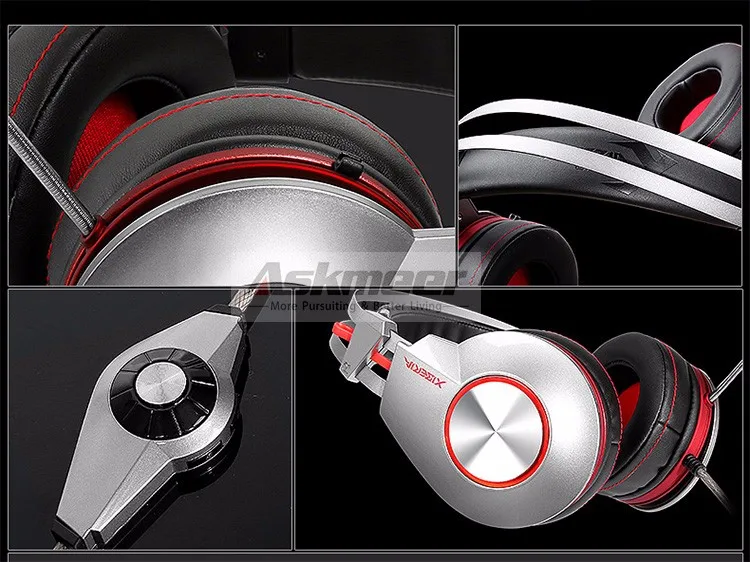 XIBERIA K5 Comfortable USB Over-Ear Pro Gaming Headset for PC with Surround Sound Flexible Microphone (3)