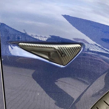 

for Tesla Model 3 Model X Model S 2017 2018 2019 ABS Door Side Air Vent Wing Fender Emblem Badge sticker Cover Trim 2pcs