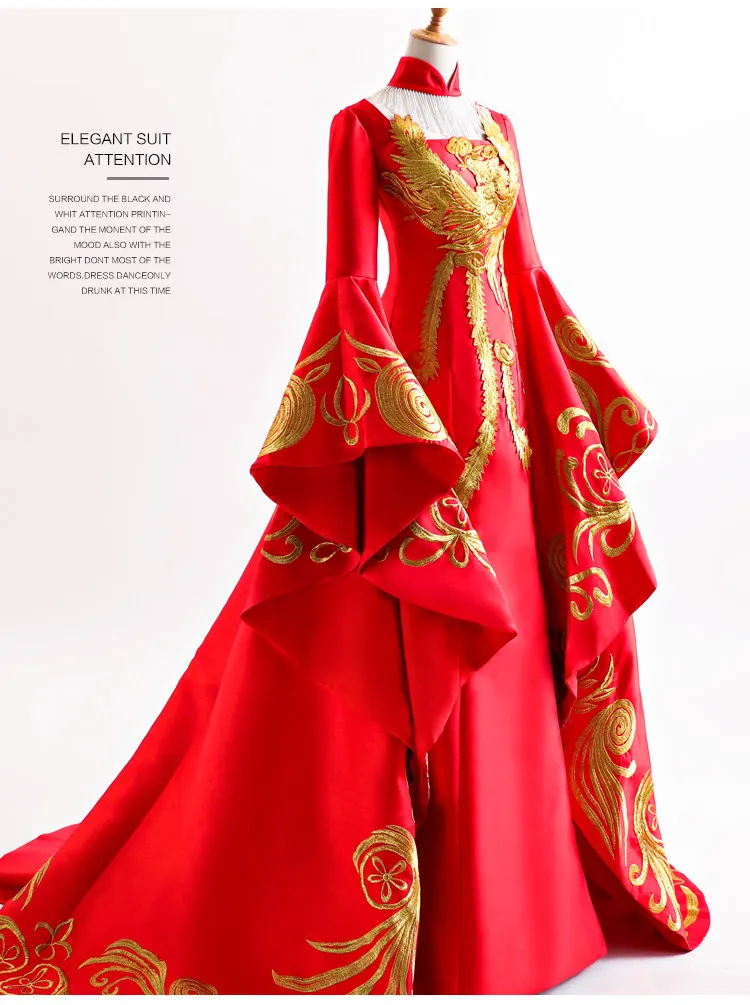 red royal gown