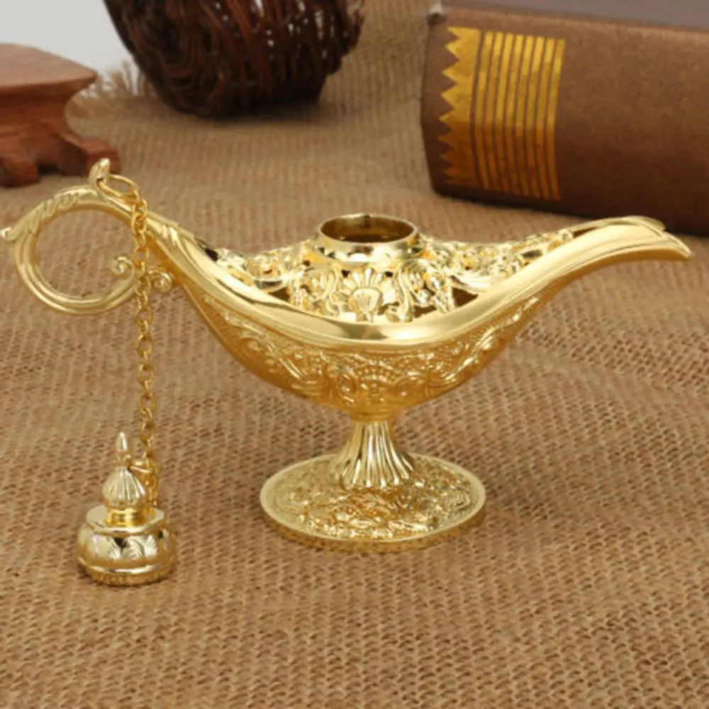 Classic Aladdin Lamp Fairy Tale Magic Lamp Wishing Tea Oil Pot Metal Vintage Retro Toy Art Craft Gift Ornaments Home Decor Classic Aladdin Lamp Fairy Tale Magic Lamp Wishing Tea Oil Pot Metal Vintage Retro Toy Art Craft Gift Ornaments Home Decor