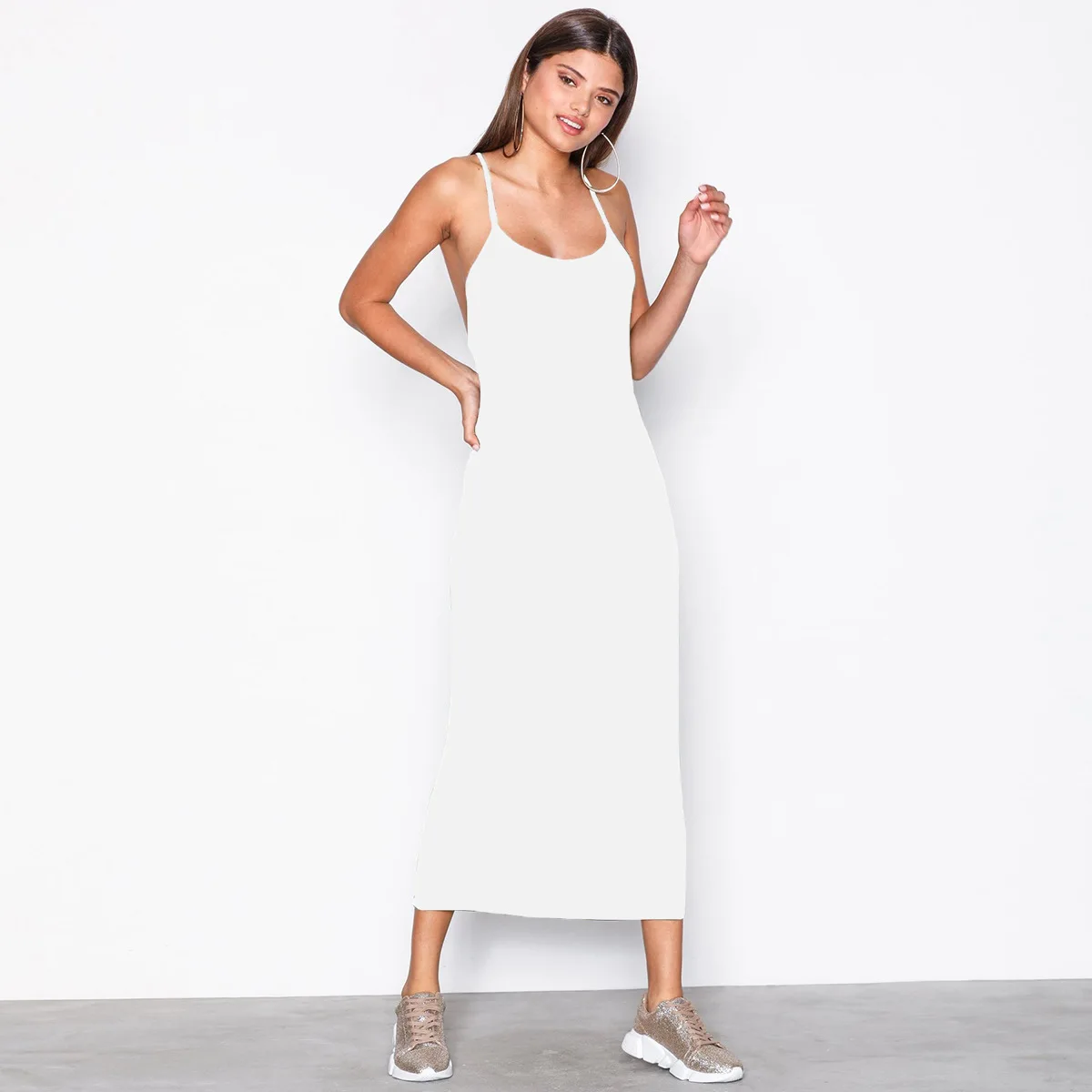

Spaghetti Strap Backless Sexy Long Dress Party Off Shoulder Strapless Summer Maxi Dress Black Bodycon Party Dress Women 2019