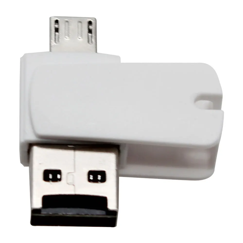 2 в 1 USB 2,0 и TF/Micro Female к Micro USB Мужской OTG кардридер адаптер