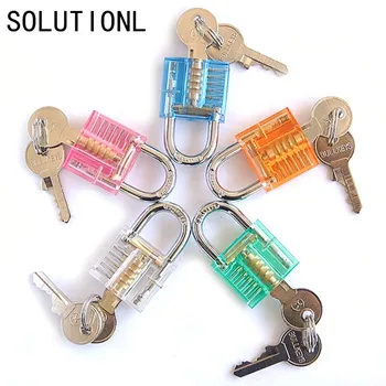 

Locksmith Transparent Locks Pick Visible Cutaway Mini Practice View Padlock Hasps Training Skill For Furniture Hardware