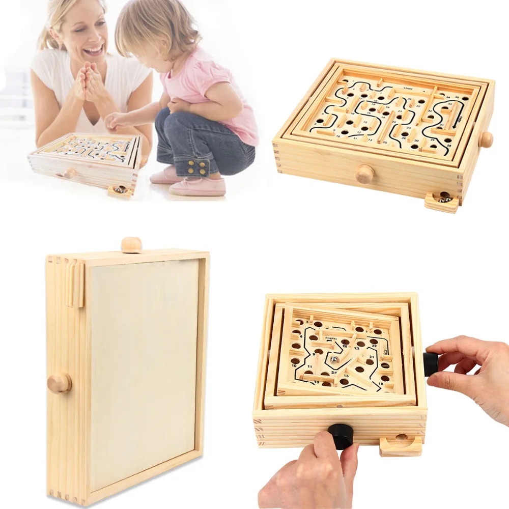 Wooden Labyrinth Original Wooden Labyrinth Puzzle Solitaire Maze Game