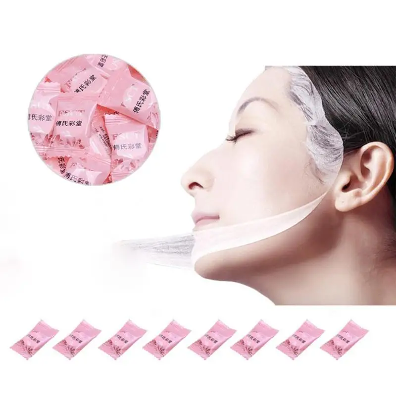 100pcs DIY Women Natural Face Mask Compress Masque Moisturizing Compressed Facial Masks Cotton Skin Care Beauty Facial Care