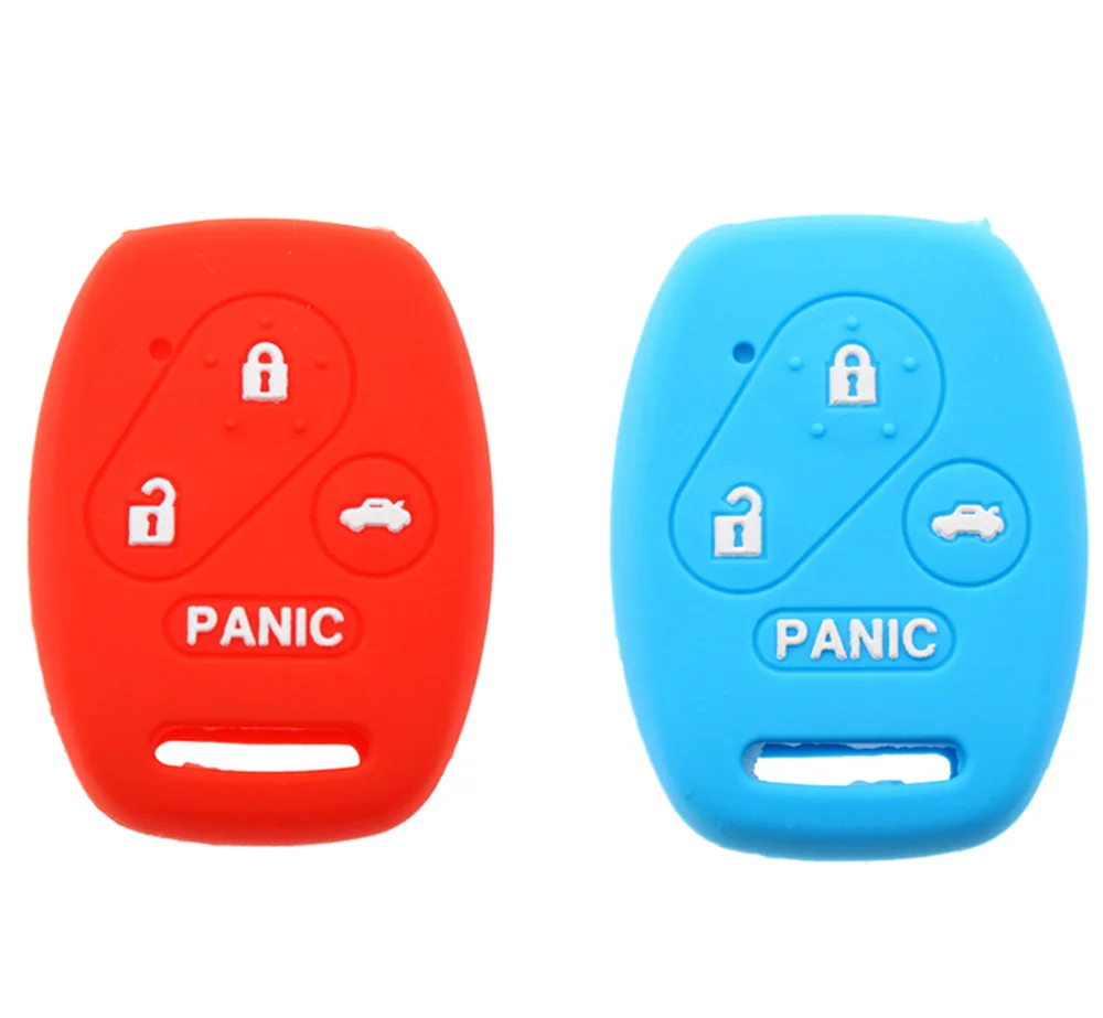 

Car Styling Silicone Key Case For HONDA Accord CR-V CRV Civic Pilot Remote 3 Buttons Cover Key Case