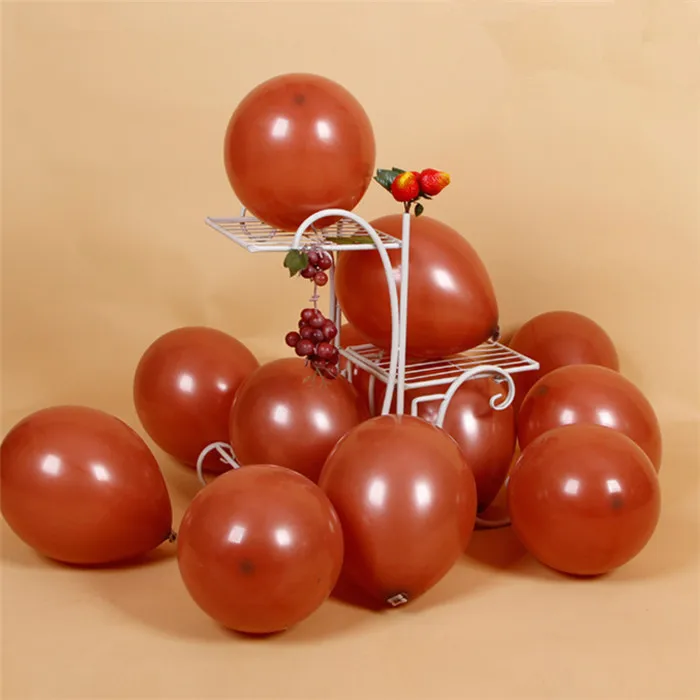 10 шт 12 дюймов 2,2 г смешанный цветной латексный шар воздушные шары надувные свадебные шары Детские украшения для дня рождения - Цвет: 2.2g Matte D40 Brown