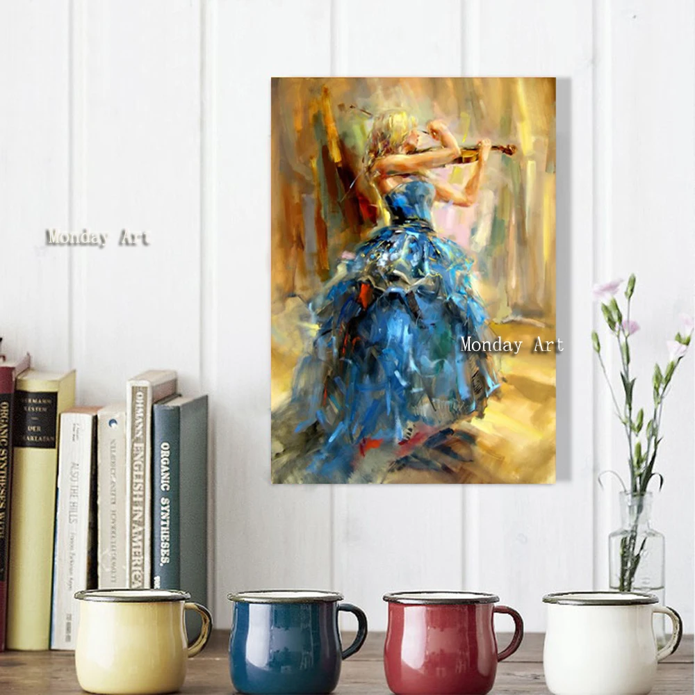 2 100-Hand-Painted-Figure-Oil-Paintings-On-Canvas-Beautiful-Lady-Art-Pictures-For-Living-Room-Wall (3)