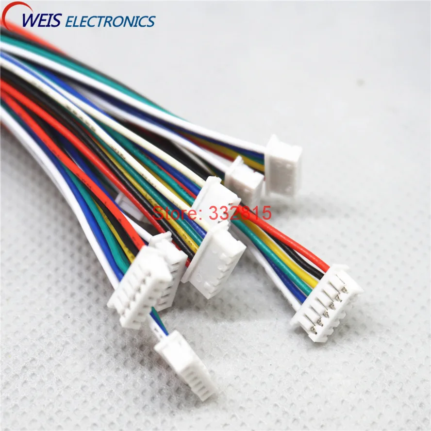 

10PCS Single End SH Pitch 1.25mm 15cm 28AWG (0.36cm) Micro Wire To Board Connector 2P 3P 4P 5P 6P 7P 8P Free shipping