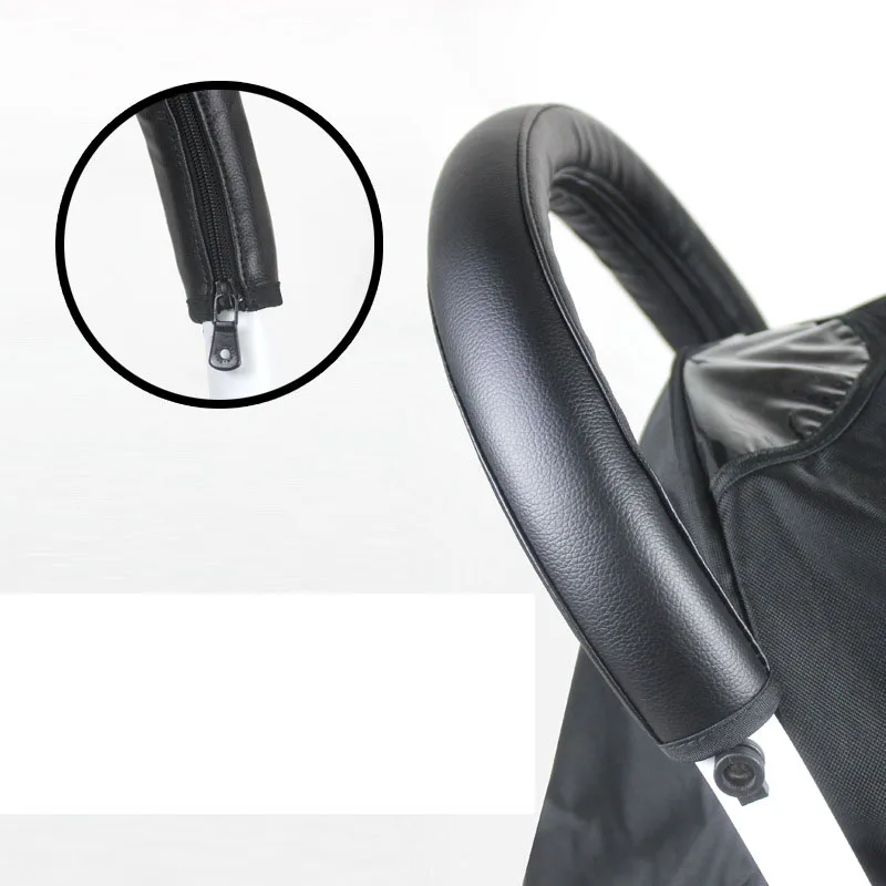 

Baby Pram Handle PU Leather Pushchair Stroller Armrest Case Protective Cover For Baby Stroller Accessories