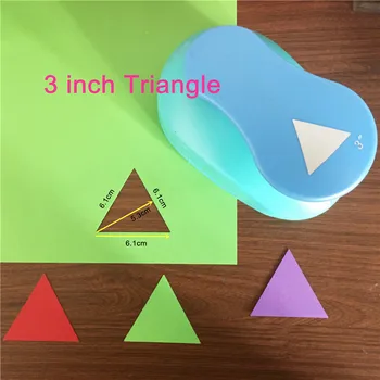 

Free Ship 6.1cm Triangle shape EVA foam paper graph hole punch for greeting card handmade Geometry craft punch furador scrapbook