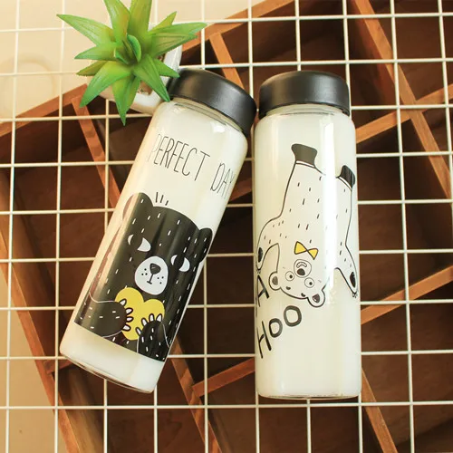 500 ملليلتر الأزياء new multipurpose outdoor الرياضة براون الدب زجاجة عصير الليمون بسهولة زجاجة الفضاء زجاجة زجاجات المياه