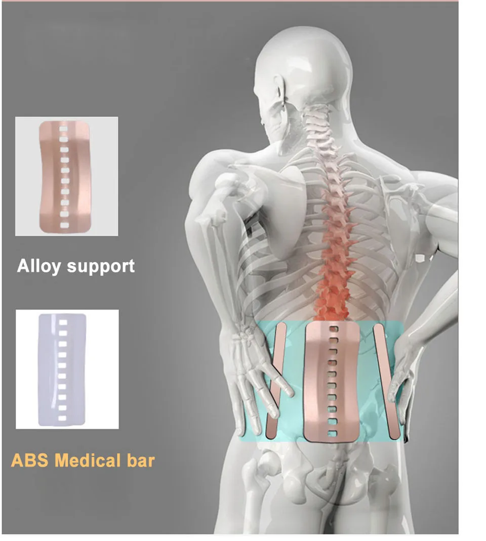 Медицинский пояс для спины, металлический пояс для поддержки позвоночника, мужские и женские ремни, дышащий Ортопедический Корсет для поясницы, устройство для поддержки спины, s
