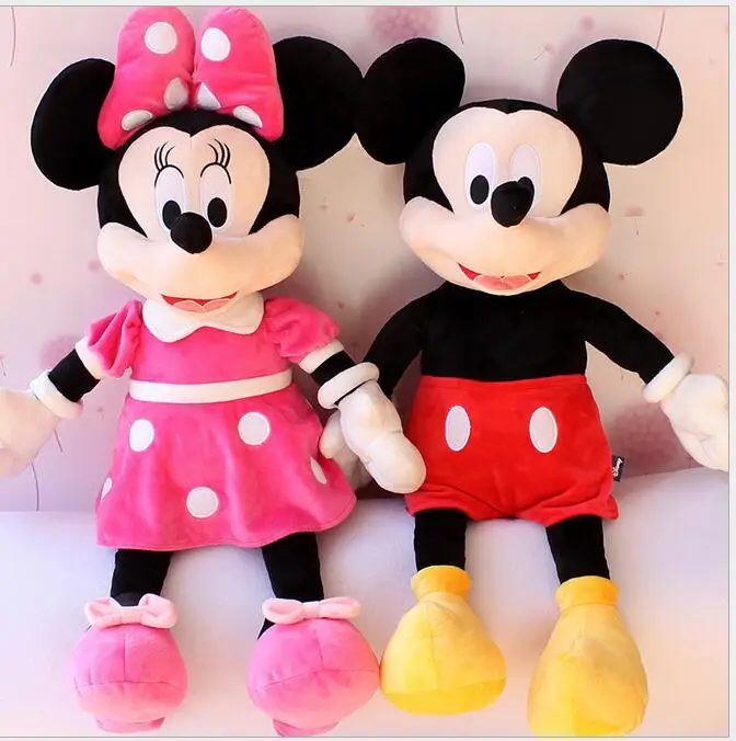 2pcs/lot 40cm New Lovely Mickey Mouse and Minnie Mouse Plush Toys