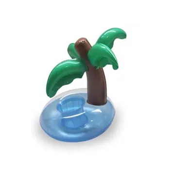 toy inflatabCoconut Shape Inflatable Children Beach Toy Kid's Outdoor Mini Swimming Ring For Beverage Drink Cup Holder Floating 1