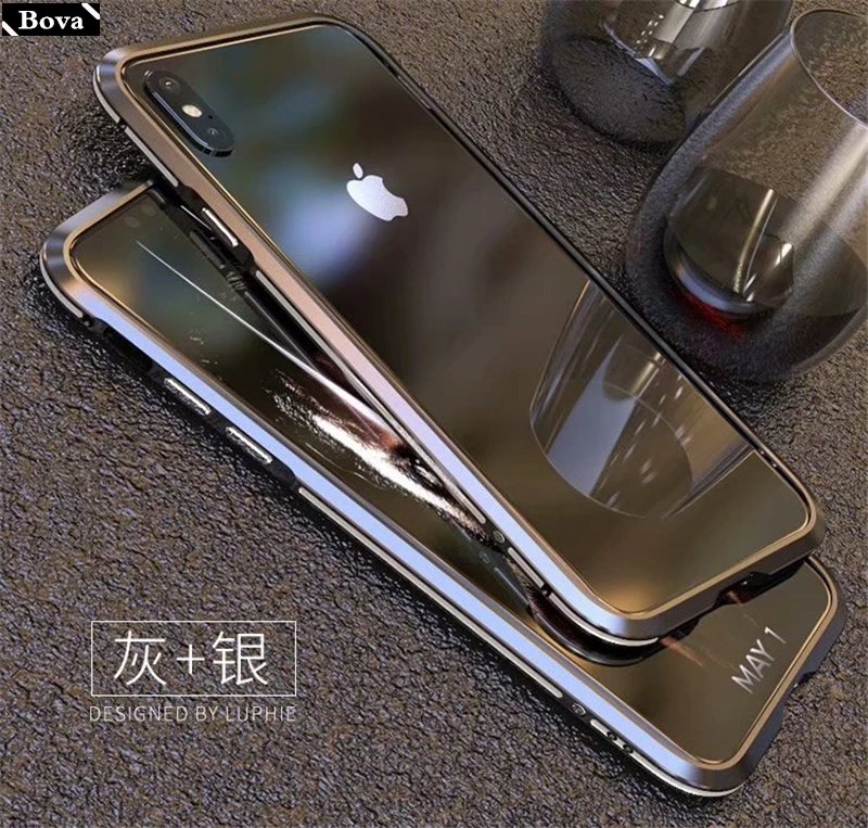 Для iPhone XR чехол роскошный Ультратонкий алюминиевый бампер для iPhone XS Max защитный алюминиевый чехол для телефона