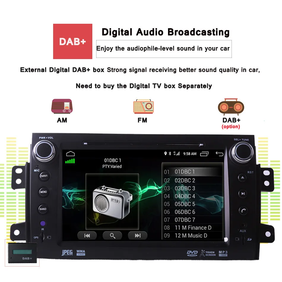 Perfect Tape recorder for Suzuki SX4 car dvd gps radio 3/4G wifi gps navigation car radio video audio player car stereo 2 din gps player 5