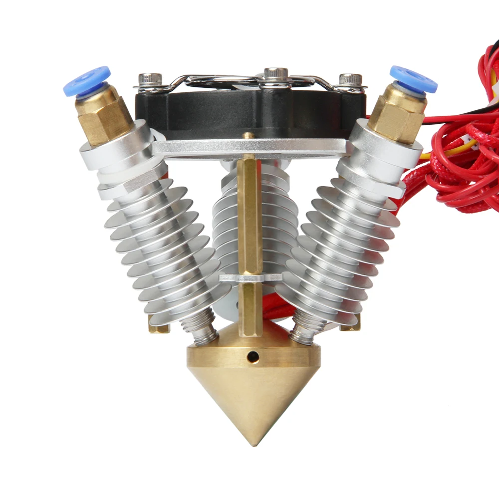 Diamond 3D Printer Hotend Multi Color Hot End 3 IN 1 Out Extruder, Prusa I3 Rostock Extruder kit, 0.4mm/ 1.75mm