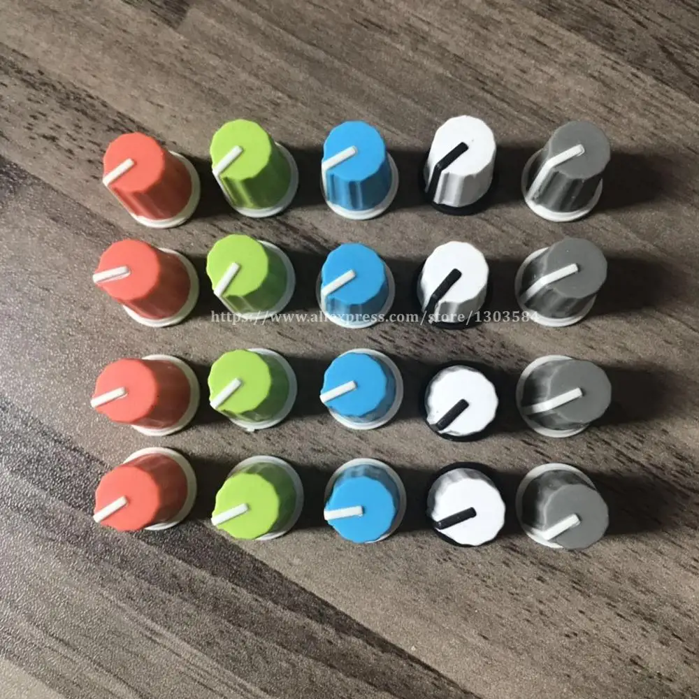 20Pcs EQ Rotary Knob Professional DJ Potentiometer Equipment Replacement Knobs Parts for Pioneer DJM800 900 NVS 2000 BXS