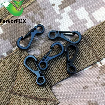 

5PC Edc Snap Spring Clip Camping Hiking Hook Carabiner Camping Equipment Backpack Tactical Survival Tools Mosqueton Paracord Kit
