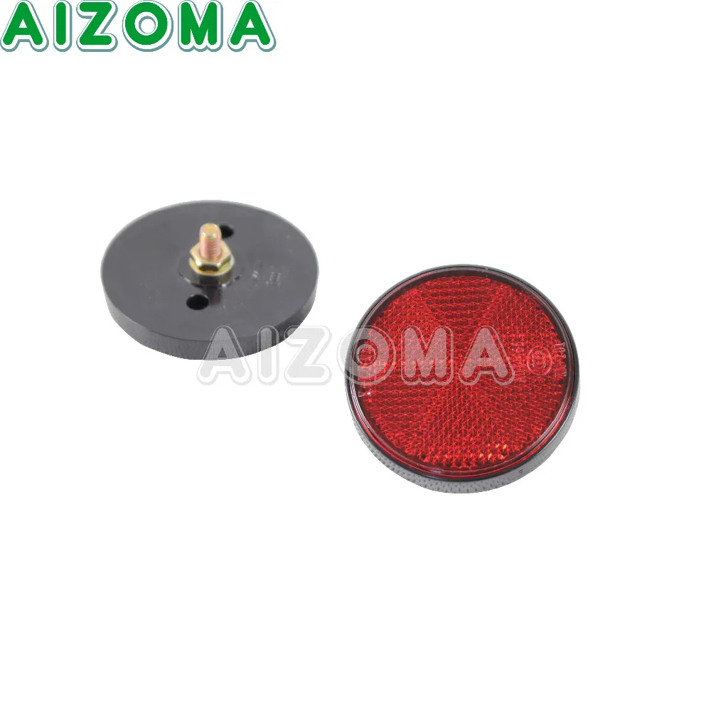 A Pair 56mm Motor High Visibility Round Reflector Universal For Motorcycles,  ATV, Bikes And Dirt Bikes ,Trailer Motorbike Parts