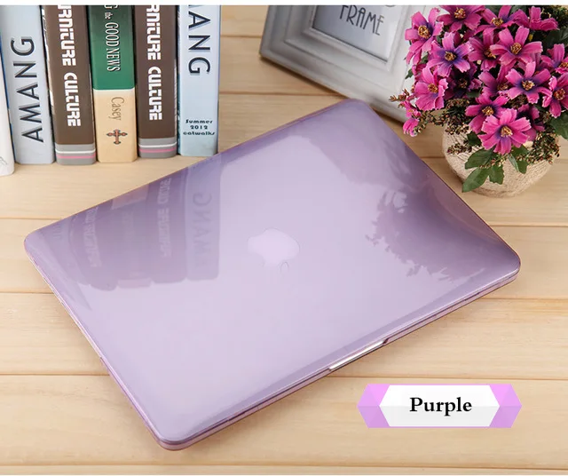 Чехол для ноутбука Apple MacBook Air Pro retina 11 12 13 15 для mac Air 13 Pro 13 15 дюймов с сенсорной панелью - Цвет: crystal Purple