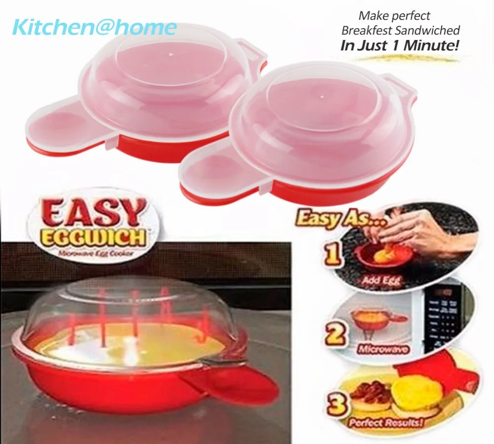 Non Stick Easy Egg Poachers Cooking Tool Microwave Egg Muffins Maker