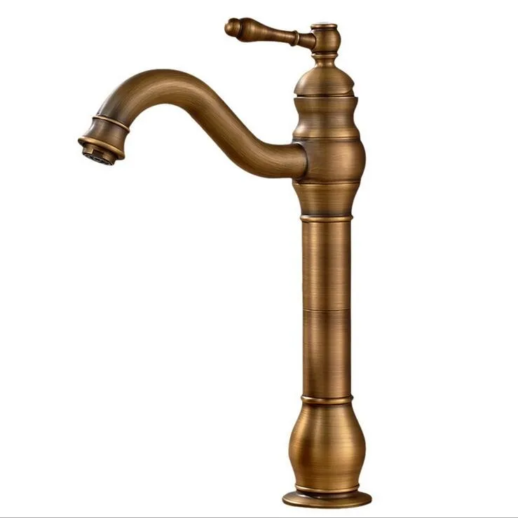 1PCS Antique Art Basin Faucet Plus High Hot and Cold Copper Full of European Retro JF1837 | Обустройство дома