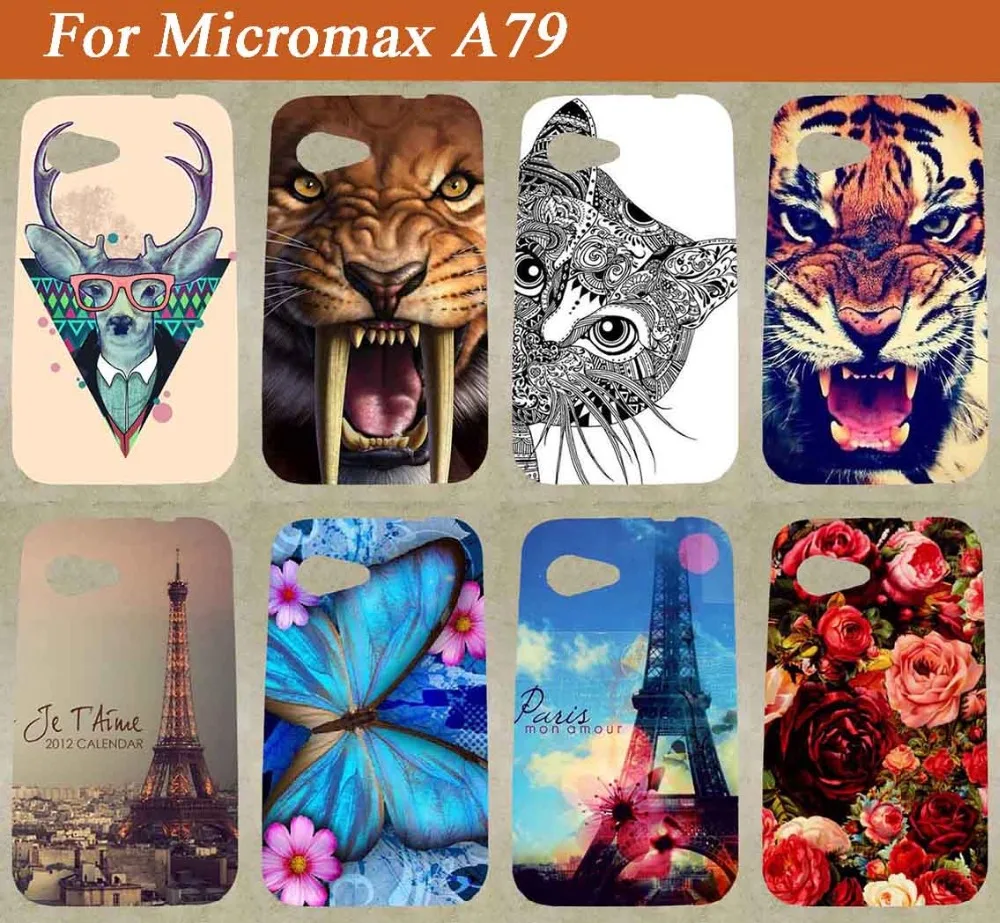 

Phone Case DIY Case SOFT TPU Colorful Painting Flower Rose Cat Cute Towers Phone Case For micromax a79 Hot Fashion Cover