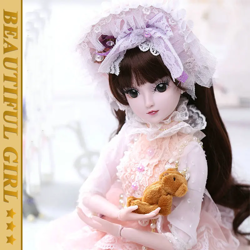 Оригинальная большая кукла принцессы Дианы 1/3 Bjd куклы 60 см 19 шарнирная кукла для девочек, игрушки для детей, детские игрушки, подарки на день рождения