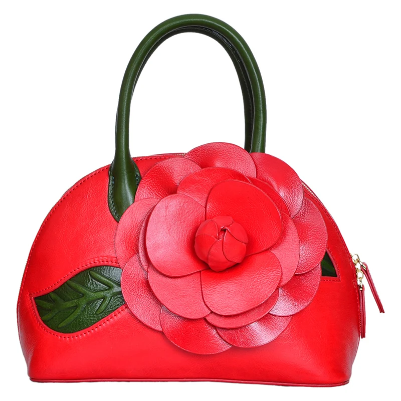 

Genuine Natural Leather Women Top Handle Cross Body Messenger Bag Chinese Style Top Quality Female Single Shoulder Tote Handbag