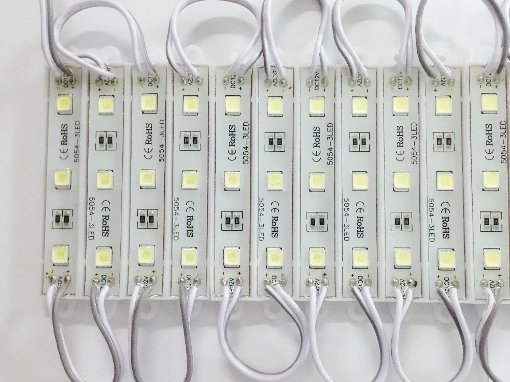1000pcs/Lot LED 5054 3 LED Module 12V waterproof White / warm white Color led modules lighting