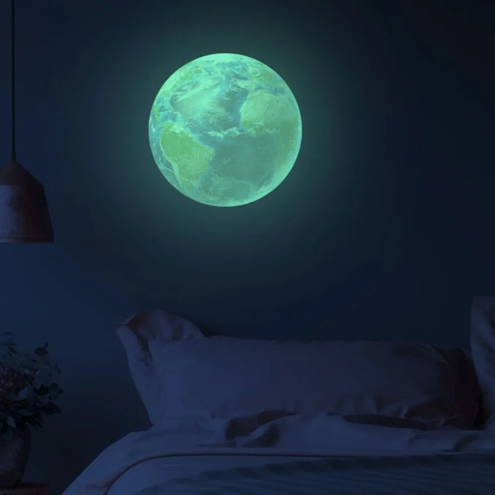 

PVC Waterproof Luminous Sun Planet glowing Wall Stickers Decal Kids Room outer space wall decals planets Earth Sun Decor Gift