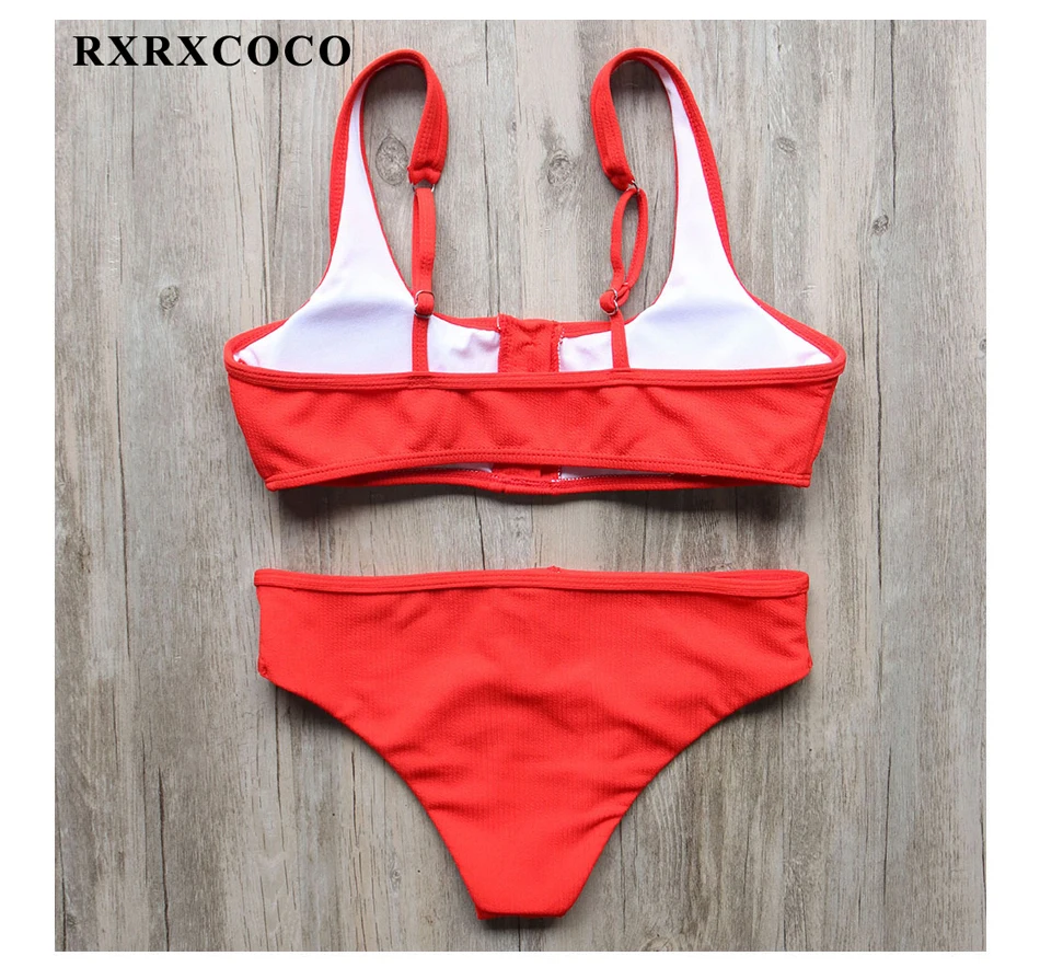 RXRXCOCO, Хит, бикини, купальник для женщин, Maillot De Bain Femme,, сексуальный комплект бикини, на пуговицах, купальник для женщин, купальник, пляжная одежда