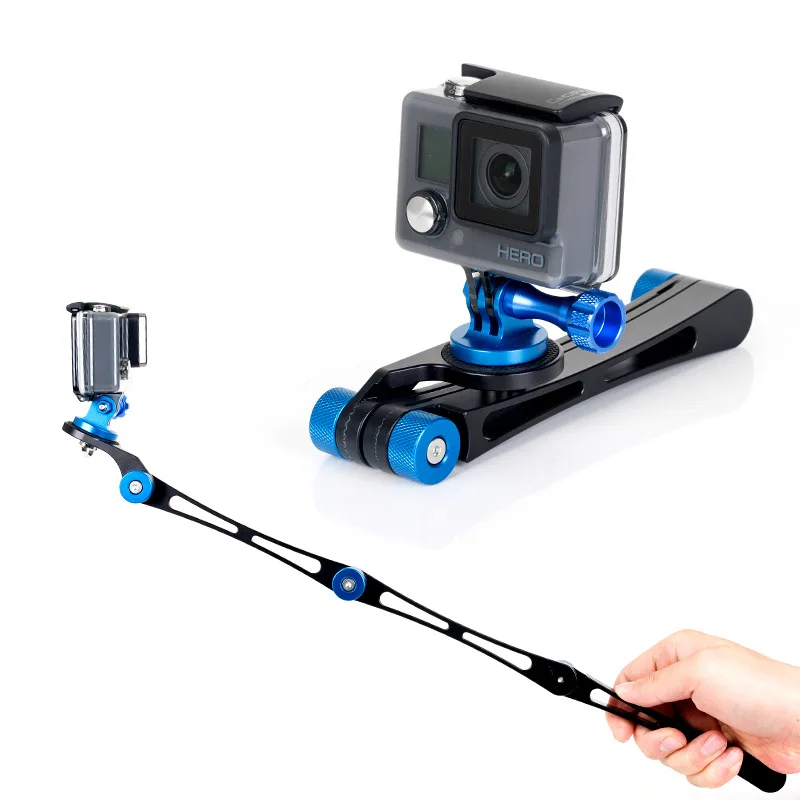 

2017 Newest 3 Way Gopro Folding Selfie Stick Portable Mini Monopod Stabilizer Grip for GoPro Hero 5 4 3 2 1 xiaomi yi 4K SJ4000