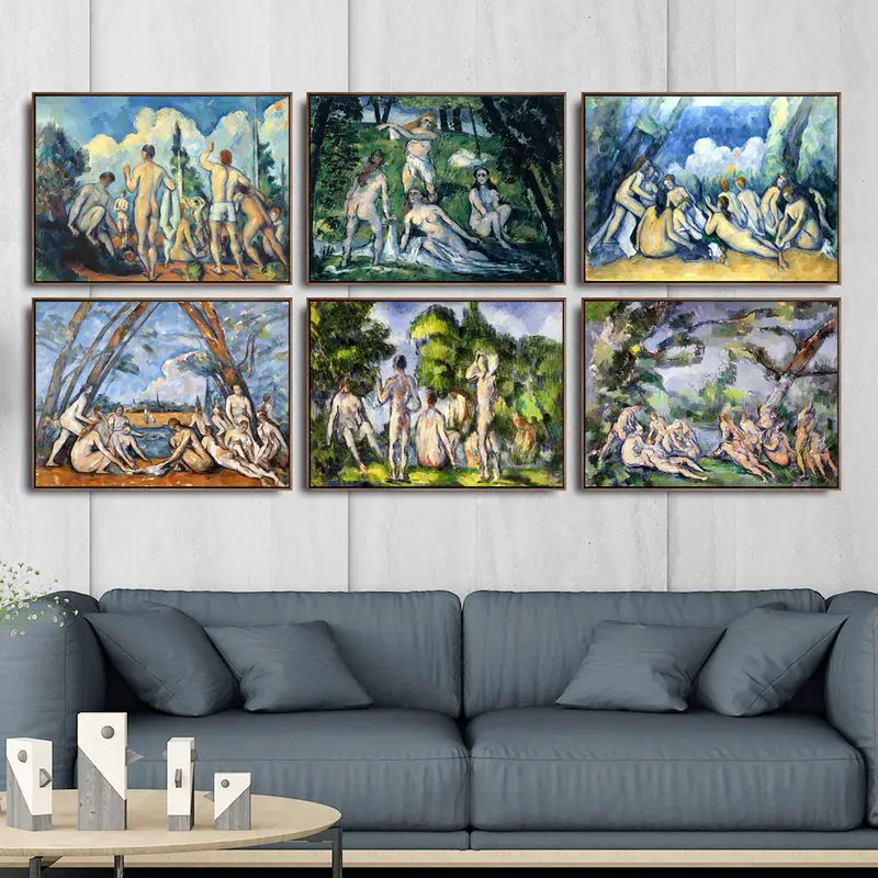 

Home Decoration Art Wall Pictures Fro Living Room Poster Print Canvas Paintings French Paul Cezanne Figure Painting