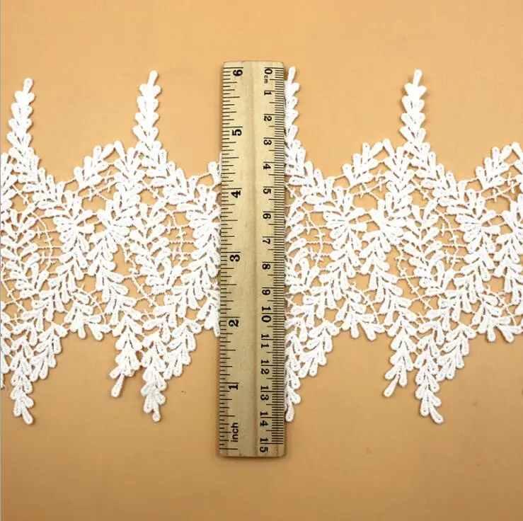 Lace Fabric Lace Garment Accessories Lace Sewing Supplies Lace Accessories Lace Sewing Accessories Clothing Accessories 1 Yard/lot 13cm Beige White Lace Trim Water Soluble Embroidery Cotton Lace DIY Fabric